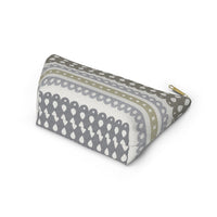 Ribbon Candy Accessory Pouch w T-bottom in Brown